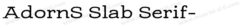 AdornS Slab Serif字体转换